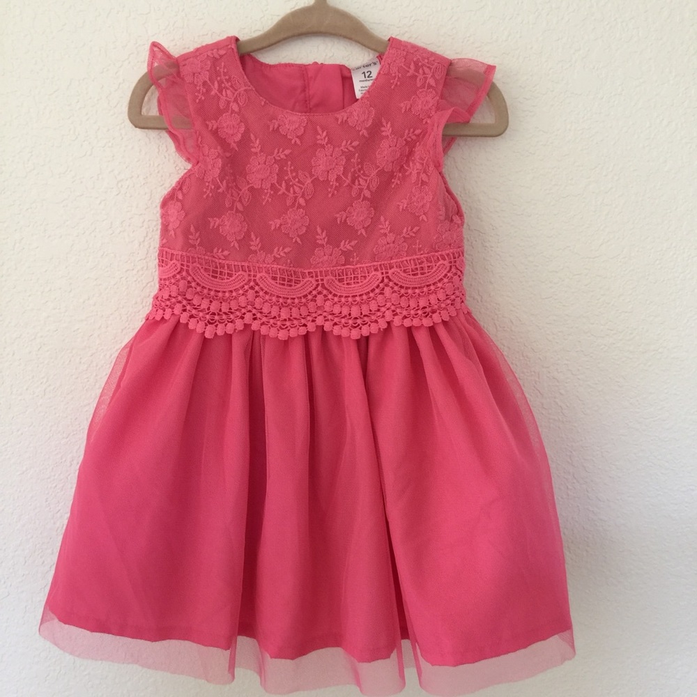 Carter’s baby girl dress. Size 12months. Pink